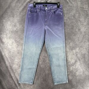 7 For‎ All Mankind Jeans Womens 29 Ombre Purple Fade High Waist Crop